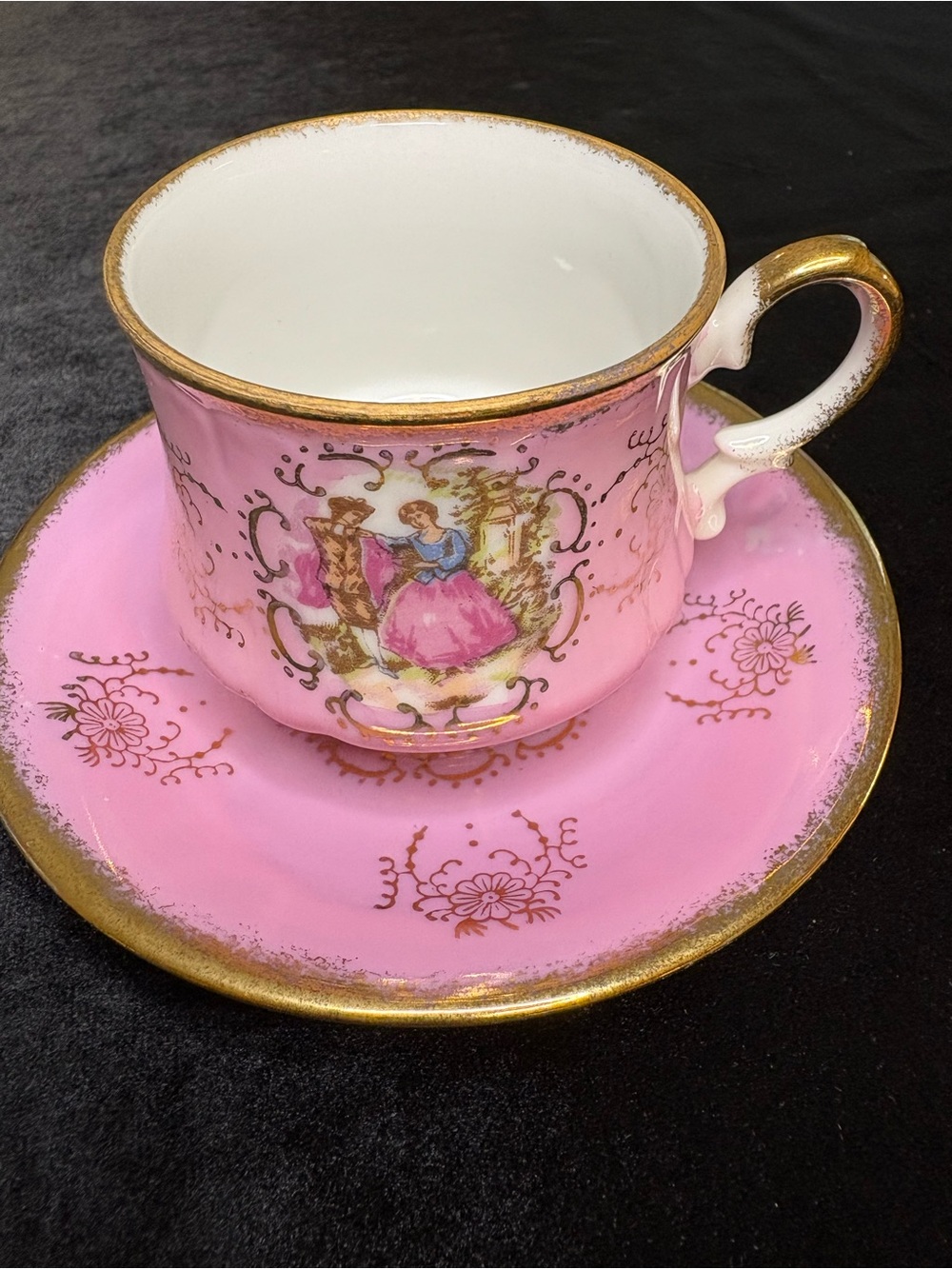 Vintage Lusterware Porcelain Demitasse Cup And Saucer - Picture 2 of 6